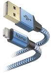 Hama Ladekabel &bdquo;Reflective USB A auf Lightning, Nylon, 1,5m (iPhone Ladekabel,