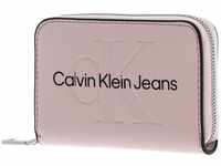 Calvin Klein Jeans Damen Portemonnaie Sculpted Med Zip Mono Klein, Rosa (Pale...