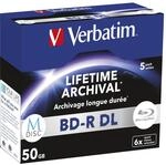 1 x 5 Verbatim M-Disc BD-R Blu-Ray 50 GB 6 x Speed, Jewel Case
