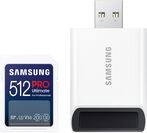 Samsung PRO Ultimate SD-Karte, 512 GB, UHS-I U3, Full HD & 4K UHD, 200 MB/s Lesen, Samsung PRO Ultimate SD-Karte, 512 GB, UHS-I U3, Full HD & 4K UHD, 200 MB/s Lesen,