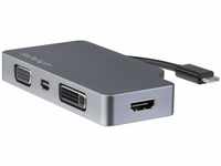 StarTech.com USB C Multiport Adapter - Space Gray - USB-C zu VGA / DVI / HDMI /...