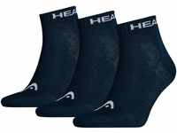 Head Unisex Quarter Socken, Marineblau, 39/42 (3er Pack)