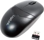 LogiLink ID-0069 ID0069 - Funk-Maus mit optischen Sensor, 3 Tasten, Schwarz