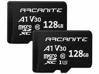ARCANITE 2er-Pack 128 GB microSDXC Speicherkarte - A1, UHS-I U3, V30, 4K, C10,