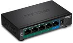 TRENDnet, TPE-TG52, 5-Port-Gigabit-PoE+-Switch, 32 W PoE-Leistungsbudget, 10 Gbit/s