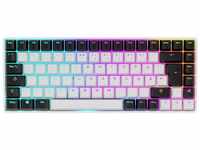 Sharkoon Skiller SGK50 S3 Weiß, RGB Gaming Keyboard, Gateron Yellow, 75% Layout
