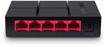 Mercusys MS105G 5-Ports Gigabit Netzwerk Switch, Automatische Aushandlung,