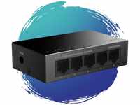 STRONG SW5000M | 5-Port Switch Gigabit Ethernet in Metall | Tisch- und...