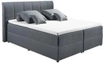 GRANADA 2 Polsterbett 180x200 mit Bettkasten, Anthrazit - Modernes Doppelbett mit