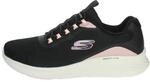 Skechers Damen Skech-lite Pro Glimmer MeSneaker, Schwarzes Netzgewebe mit rosa