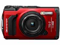 OM SYSTEM Tough TG-7 Rot Digitalkamera,wasserdicht, stoßfest, Unterwasser- und