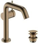 hansgrohe Tecturis S Fine - Waschtischarmatur mit Push-Open Ablauf,...