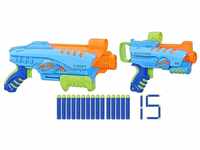 Nerf Elite Junior Ultimate Starter Set, 2 Easy-Play Blaster, 15 Nerf Elite...