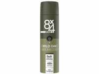 8X4 Men Wild Oak Deospray, Deodorant für Männer mit maskulin-holzigem Duft,