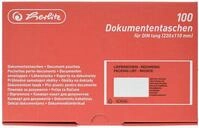 Herlitz 792705 Dokumententasche DL 100er Packung selbstklebend (1,...