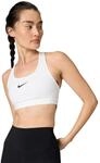 Nike DX6821-100 W NK SWSH MED SPT Bra Sports Bra Damen White/Stone Mauve/Black