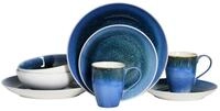 CreaTable, 25862, Serie Caldera Blau, 8-teiliges Geschirrset f&uuml;r 2 Personen,