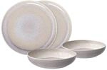 like. by Villeroy & Boch - Perlemor Sand Geschirr-Set 4 teilig f&uuml;r 2 Personen Beige,