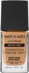 Wet n Wild Photo Focus Matte Foundation, Fl&uuml;ssiges Make-up Matt Aufbaubar, Kein