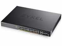 Zyxel 24-Port GbE L3 Access PoE+ Switch with 6 10G Uplink (400 W) (XGS2220-30HP)