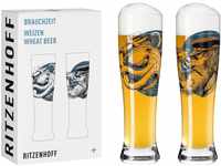 Ritzenhoff 3481005 Weizenbierglas 500 ml – 2er Set – Serie Brauchzeit Set...