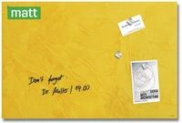 SIGEL GL393 Premium Glas-Magnettafel 60x40 cm, gelb, Design Yellow Structure, matt,