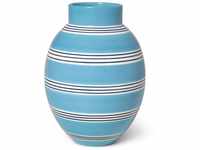Kähler Vase H30 cm Omaggio Nuovo Neu interpretiertes Design Streifen, blau