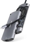 AXAGON HMC-6M2 Station d'accueil USB 3.2 Gen 1 (3.1 Gen 1) Type-C Aluminium