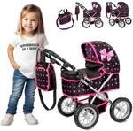 Kinderplay Puppenwagen f&uuml;r Kinder &ndash; Leicht & Stabil &ndash; Griff h&ouml;henverstellbar