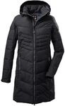 killtec Damen Steppparka mit abzippbarer Kapuze KOW 150 WMN QLTD PRK, schwarz, 42,