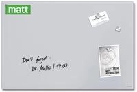 SIGEL Premium Glas-Magnettafel 60x40 cm hellgrau matt
