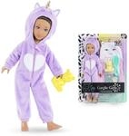 Corolle Girls Luna Pyjama Party, Ankleidepuppe im kuscheligen Einhorn-Onesie, 7