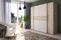 FORTE KALIXTUS Schrank 200, Kleiderschrank, Schwebet&uuml;renschrank Skandinavisch