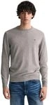 Gant Herren Superfine Lambswool C-Neck Pullover, Grey Melange, XL EU