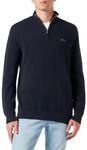 GANT Herren Cotton Pique Halfzip Pullover, Evening Blue, XXL EU