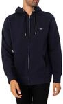 Gant Herren Reg Shield Full Zip Hoodie Kapuzenpullover, Evening Blue, XL EU