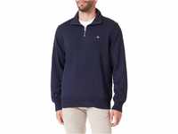 GANT Herren Reg Shield Half Zip Sweatshirt, Evening Blue, M EU