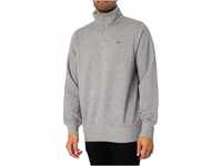 GANT Herren Reg Shield Half Zip Sweatshirt, Grey Melange, M EU