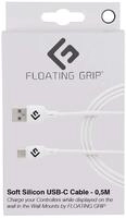 USB-C Cable covered in White soft silicon by FLOATING GRIP (0,5M) (Electronic...