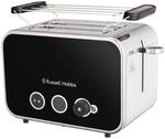 Russell Hobbs Toaster [f&uuml;r 2 Scheiben] Distinctions Edelstahl Schwarz (extra breite