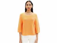 TOM TAILOR Damen 1035302 Basic Pullover, 29751 - Bright Mango Orange, XL