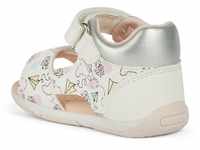 Geox Baby-Mädchen B TAPUZ Girl Sandal, White/Multicolor, 22 EU