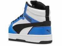 PUMA Rebound V6 MID JR Sneaker, White Black-Racing Blue, 38 EU