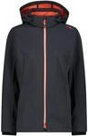 CMP - Damenjacke mit Kapuze und Rei&szlig;verschluss, Anthrazit-Mohn, XXS