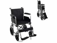Mobiclinic®, Rollstuhl faltbar und leicht, Marsella, Schnellspanner-Rollen auf