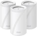 TP-Link Deco BE65 Wi-Fi 7 Mesh WLAN Set(3 Pack), Tri-Band 5760 Mbit/s (6 GHz) + 2880