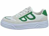 BAGATT Damen D31-ADP03 Sneaker, White/Green, 41 EU