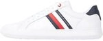 Tommy Hilfiger Herren Cupsole Sneaker Essential Leather Low Top, Wei&szlig; (White), 46