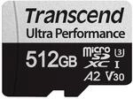 Transcend 512GB microSD-Karte (340 USD), 160 MB/s, microSDXC, U3, V30, A2 