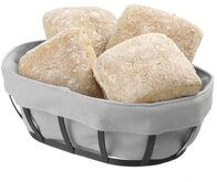 HENDI Brotkorb, Rund, mit Beutel, Brotmulde, Brotk&ouml;rbchen, Br&ouml;tchenkorb,